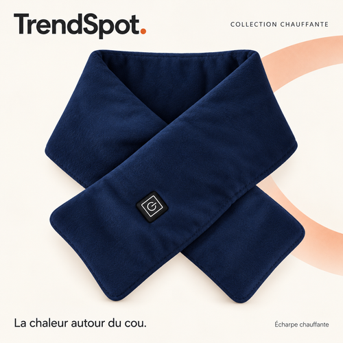 Écharpe chauffante bleu marine — présentation TrendSpot